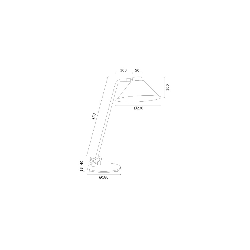 Argon 4998 - Lampa stołowa GABIAN 1xE27/15W/230V czarny