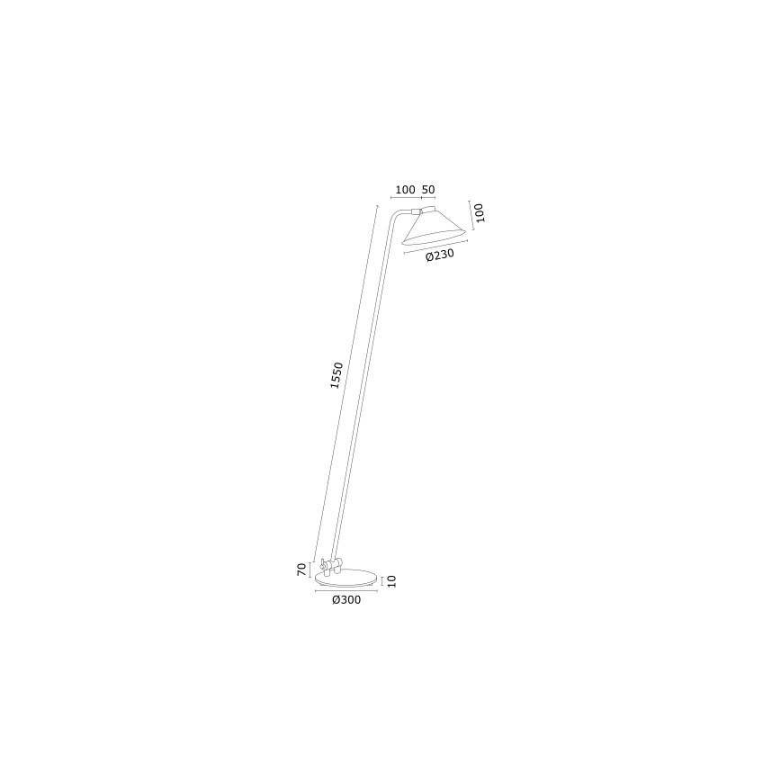 Argon 4999 - Lampa podłogowa GABIAN 1xE27/15W/230V czarny