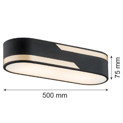Argon 6001 - Lampa sufitowa TONI 3xE27/15W/230V czarna/złota