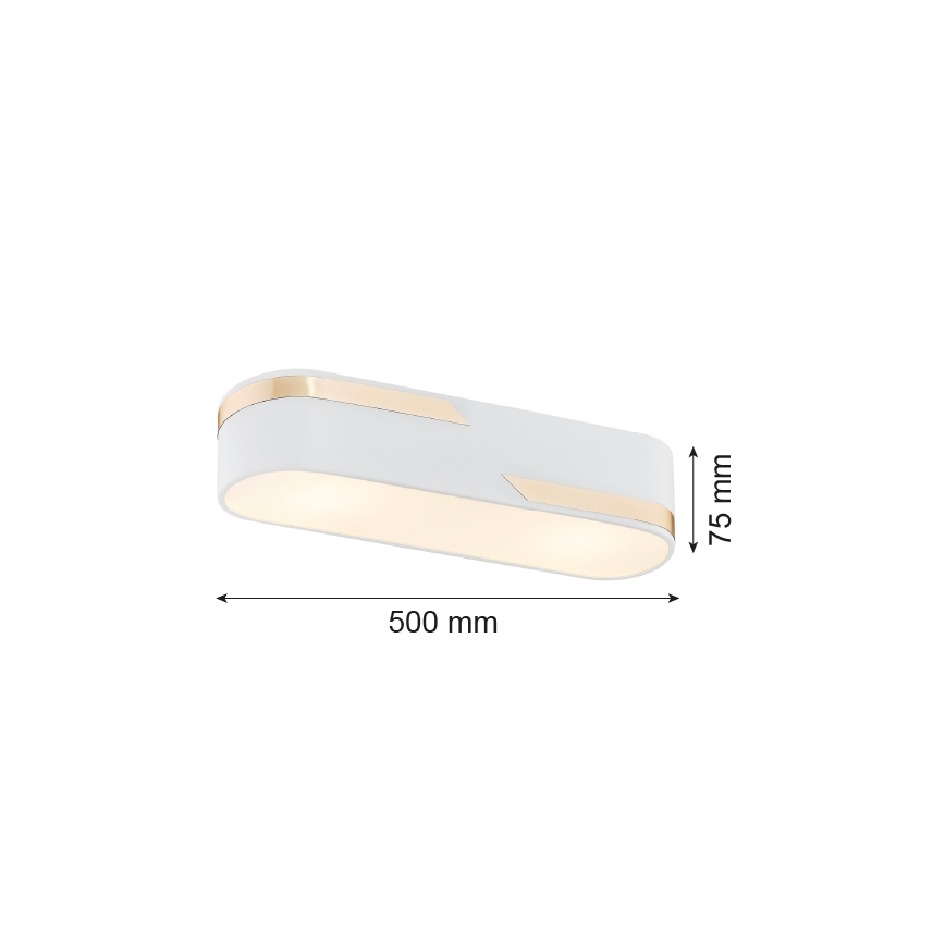 Argon 6003 - Lampa sufitowa TONI 3xE27/15W/230V biała/złota