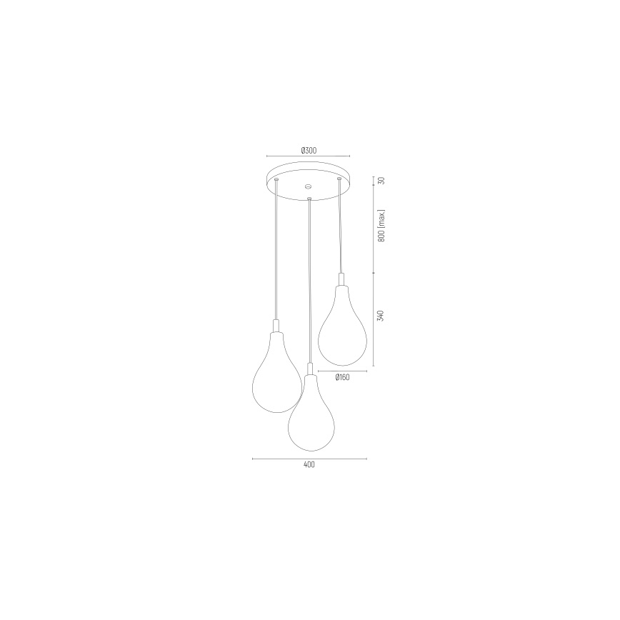 Argon 6105 - Żyrandol na lince OAKLAND 3xG9/6W/230V czarny