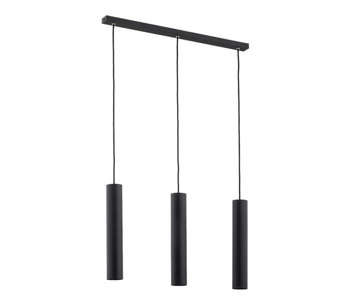 Argon 6112 - Żyrandol na lince GOMERA 3xGU10/5W/230V czarny