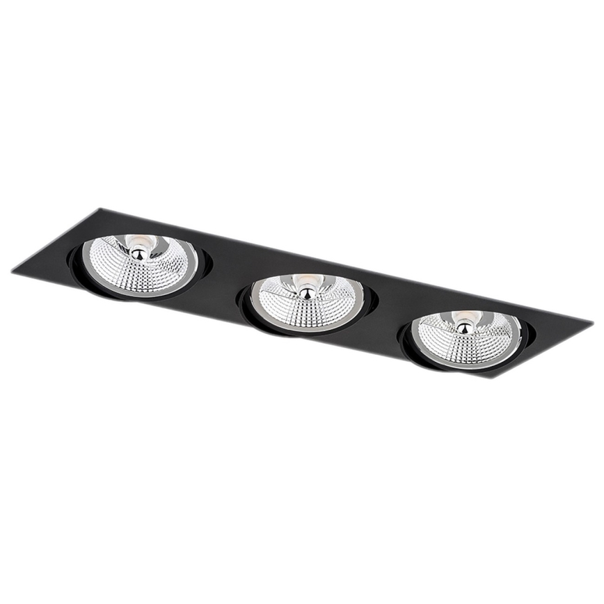 Argon 6116 BZ - Oprawa wpuszczana OLIMP 3xGU10-AR111/12W/230V czarny