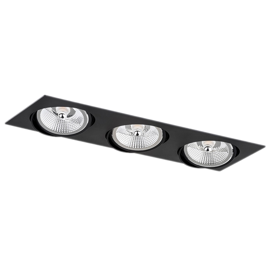 Argon 6116 - Oprawa wpuszczana OLIMP 3xGU10-AR111/12W/230V czarny