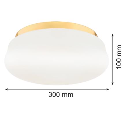 Argon 6142 - Plafon OMBRA 3xE27/15W/230V złoty/biały