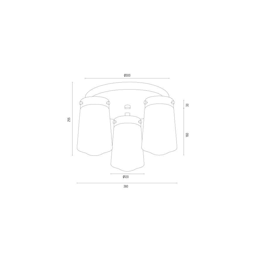 Argon 6165 - Surface-mounted żyrandol PASADENA 3xE27/15W/230V złoty/biały