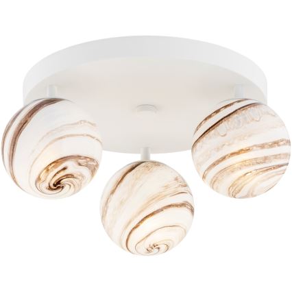 Argon 6291 - Plafon FABIO 3xE14/7W/230V alabastrowy biały