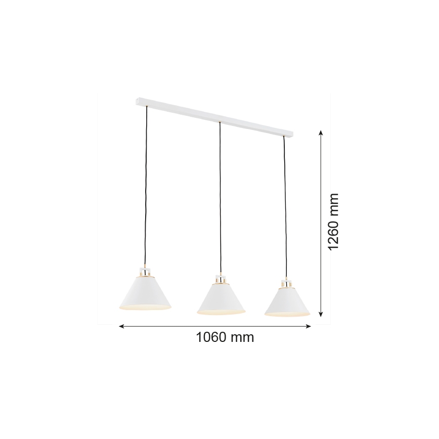 Argon 6291 - Plafon FABIO 3xE14/7W/230V alabastrowy biały