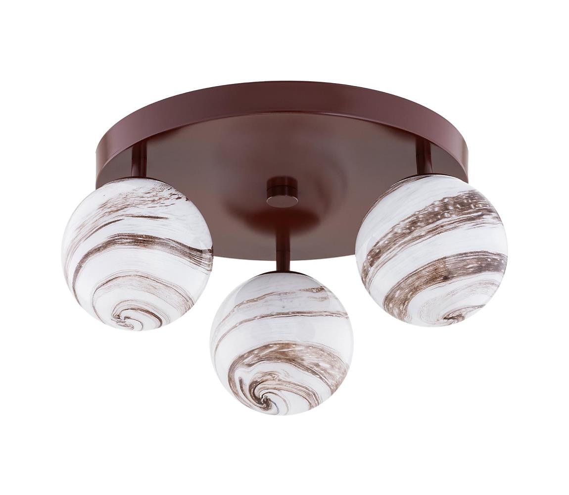 Argon 6292 - Plafon FABIO 3xE14/7W/230V alabastrowy brązowy