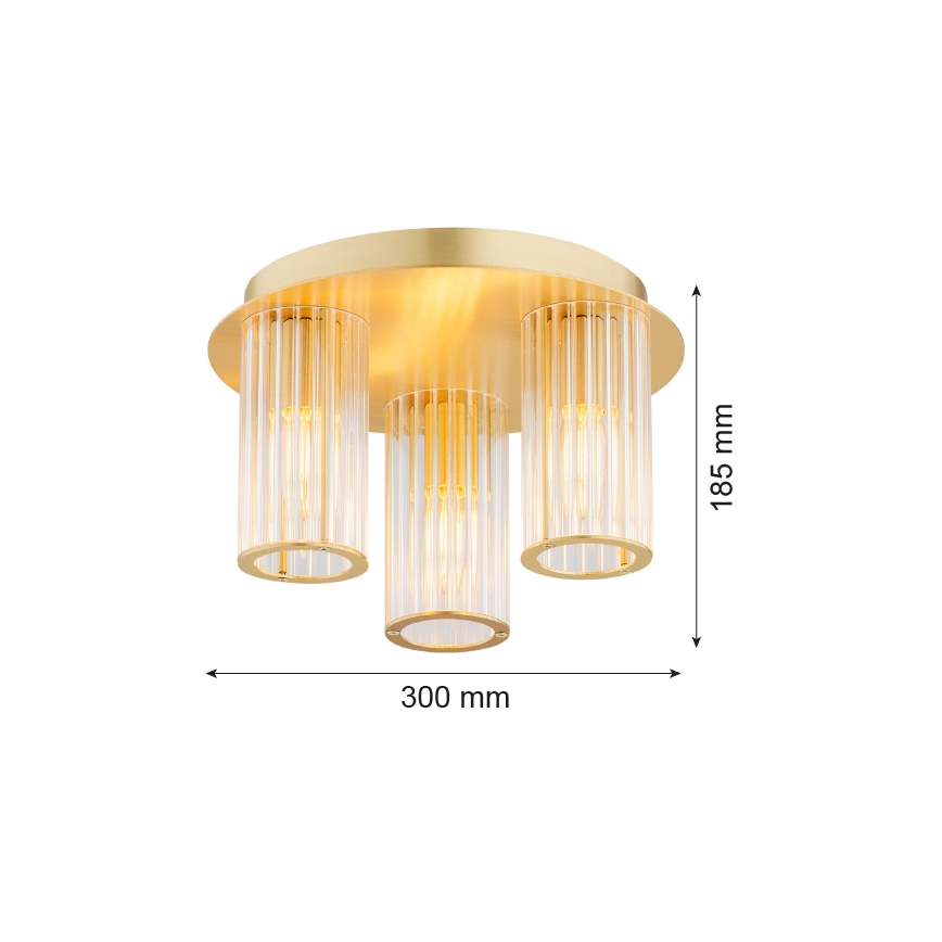 Argon 6304 - Lampa sufitowa HAMPTON 3xE14/7W/230V złota