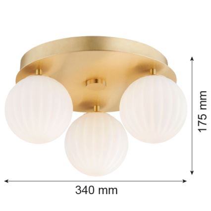 Argon 6305 - Lampa sufitowa PALOMA 3xE14/7W/230V złota/biała