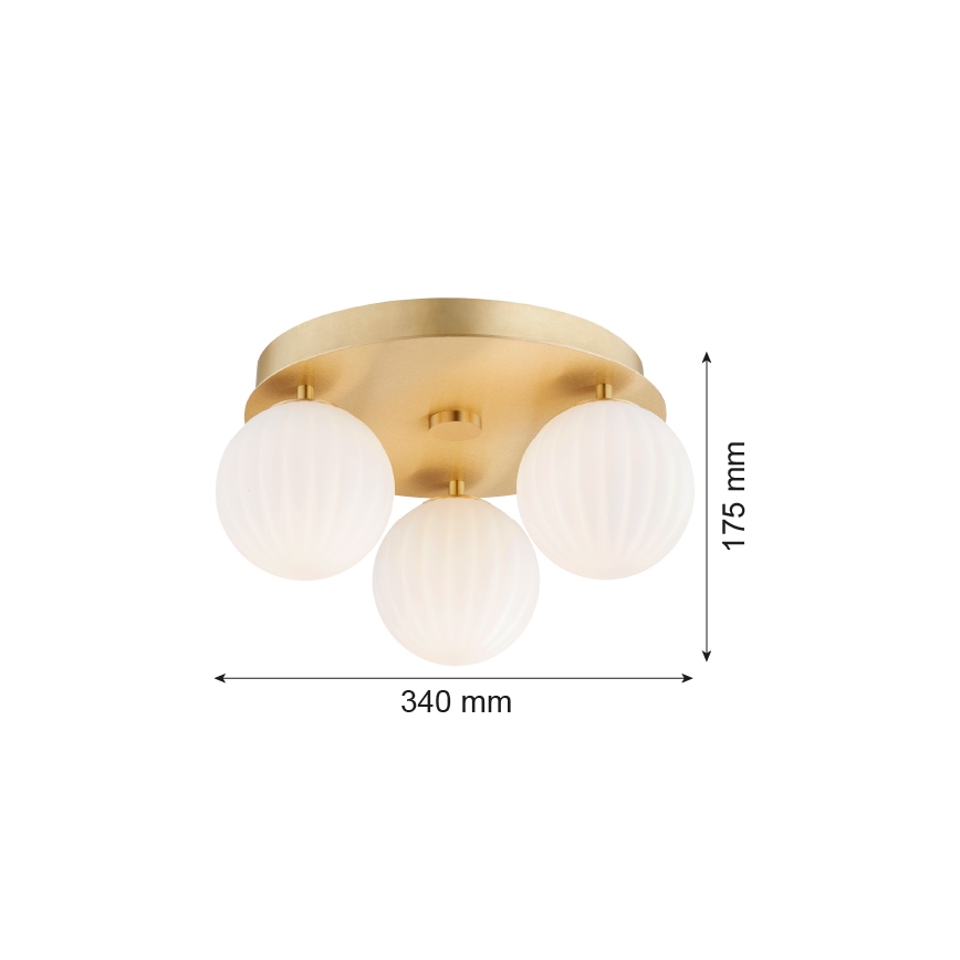 Argon 6305 - Lampa sufitowa PALOMA 3xE14/7W/230V złota/biała