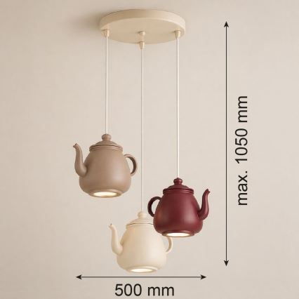 Argon 6366 - Lampa wisząca na lince KAMAL 3xGU10/5W/230V