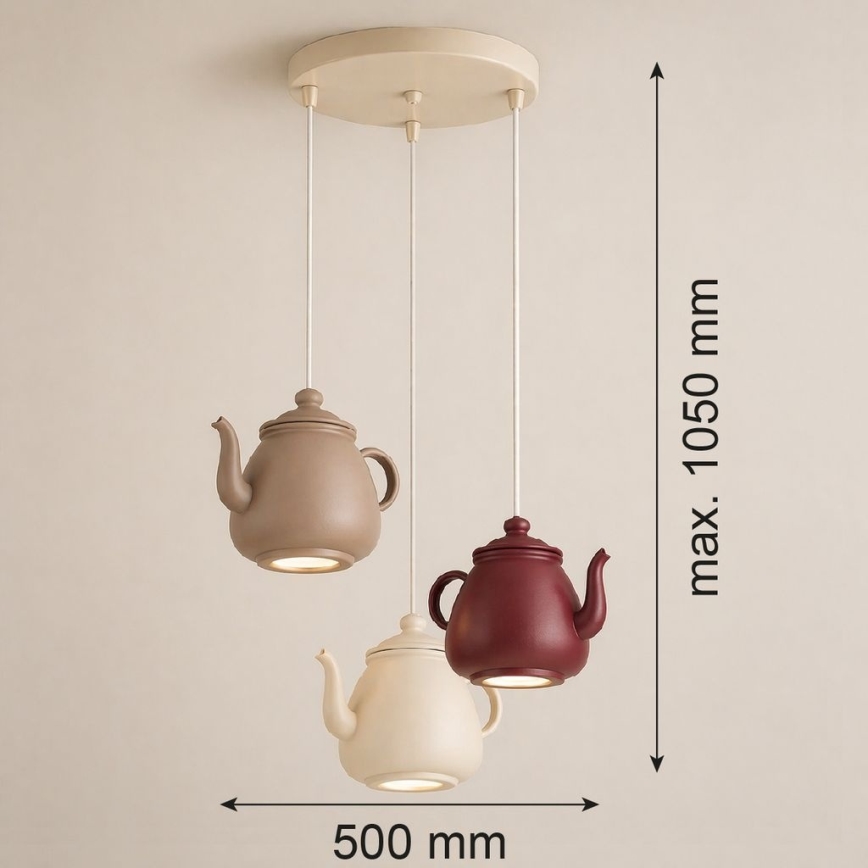 Argon 6366 - Lampa wisząca na lince KAMAL 3xGU10/5W/230V