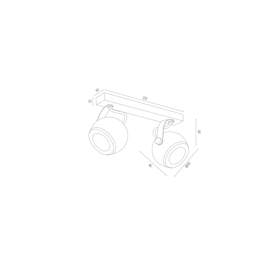 Argon 7038 - Oświetlenie punktowe KOS PLUS 2xGU10/5W/230V biały/złoty
