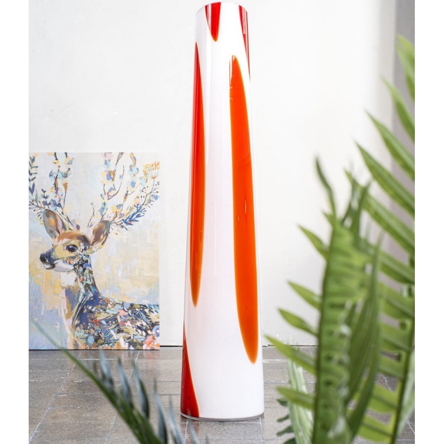 Argon 7042 - Lampa podłogowa POLONIA 2xE27/15W/230V białe/czerwony