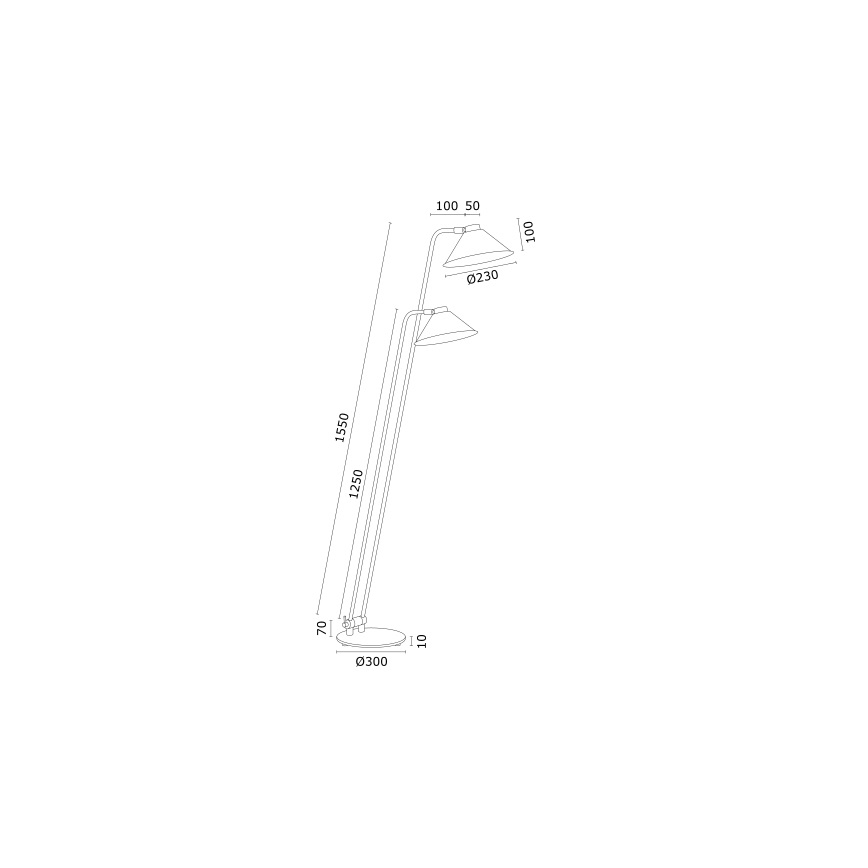 Argon 7074 - Lampa podłogowa GABIAN 2xE27/15W/230V białe