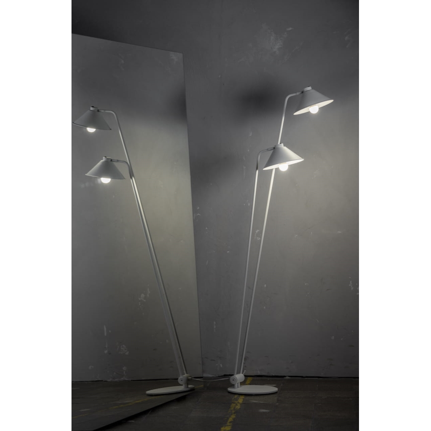 Argon 7074 - Lampa stojąca GABIAN 2xE27/15W/230V biała