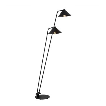 Argon 7075 - Lampa podłogowa GABIAN 2xE27/15W/230V czarny