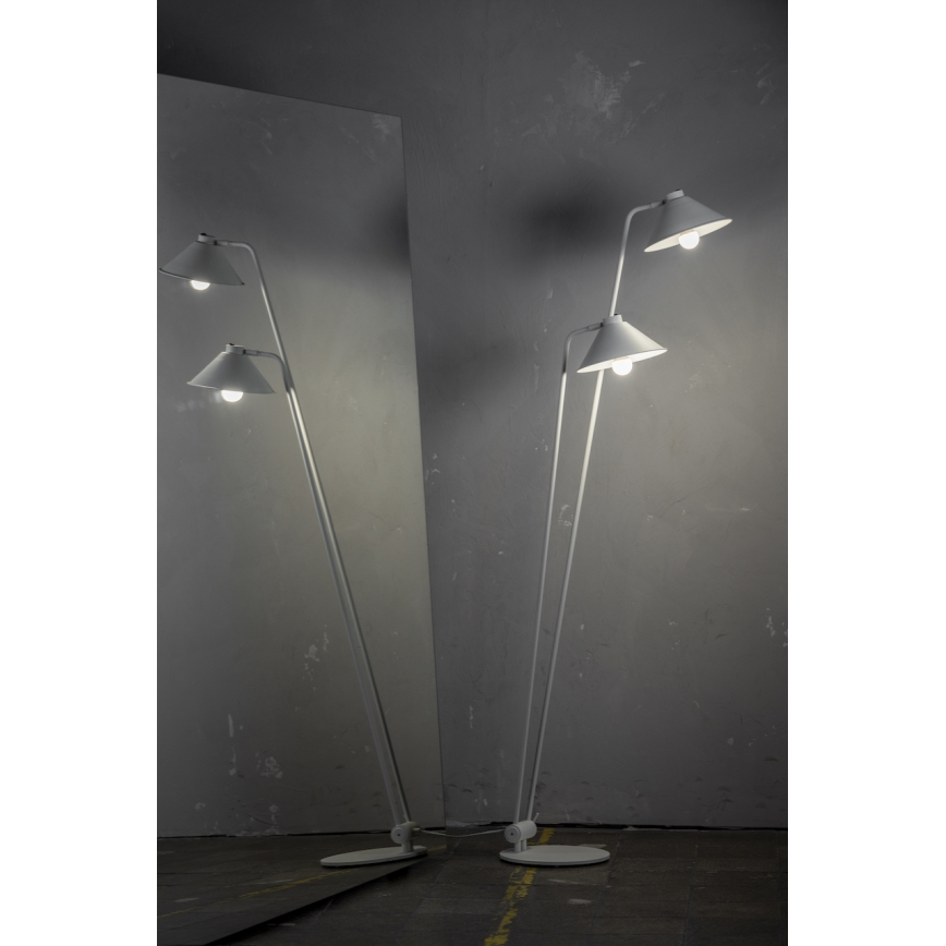Argon 7075 - Lampa podłogowa GABIAN 2xE27/15W/230V czarny