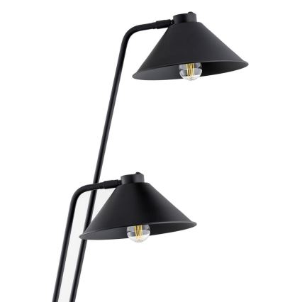 Argon 7075 - Lampa podłogowa GABIAN 2xE27/15W/230V czarny