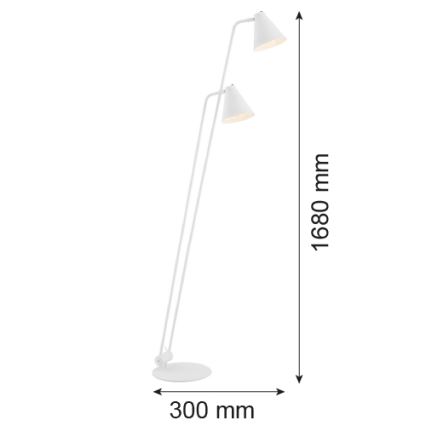 Argon 7076 - Lampa podłogowa AVALONE 2xE27/15W/230V biały