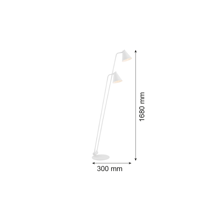 Argon 7076 - Lampa podłogowa AVALONE 2xE27/15W/230V biały