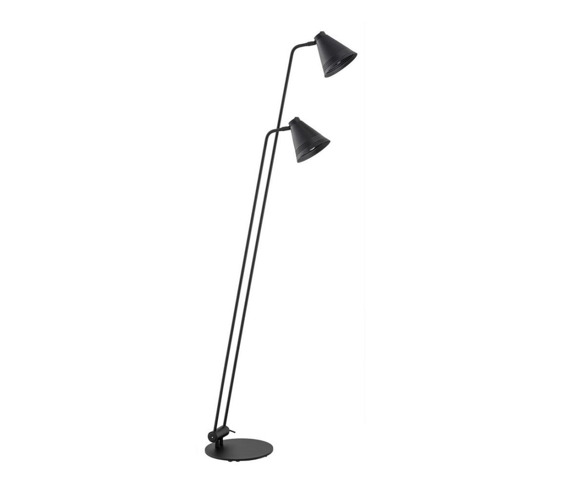 Argon 7077 - Lampa podłogowa AVALONE 2xE27/15W/230V czarny