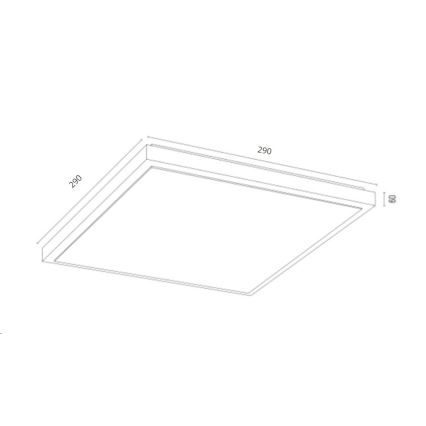 Argon 7167 - Plafon CARLSON 2xE27/15W/230V 29x29 cm złoty