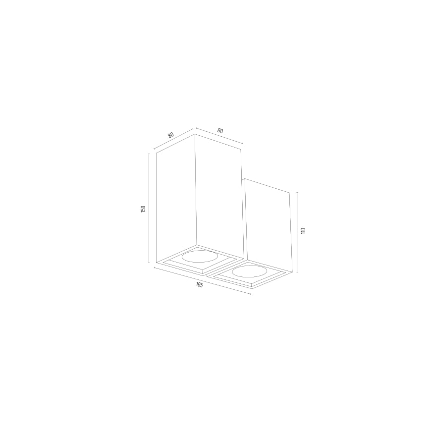 Argon 7175 - Oprawa punktowa MORTIMER 2xGU10/5W/230V