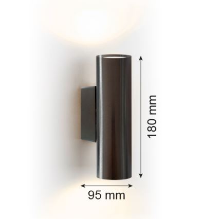 Argon 7231 - Kinkiet MITOS PLUS 2xGU10/5W/230V czarny