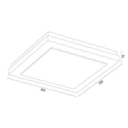 Argon 7267 - Lampa sufitowa TABOR 2xE27/15W/230V 32x32 cm beżowa