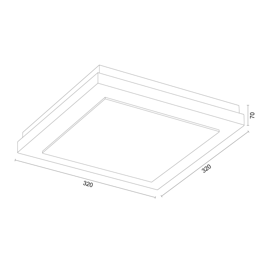 Argon 7269 - Lampa sufitowa TABOR 2xE27/15W/230V 32x32 cm szara
