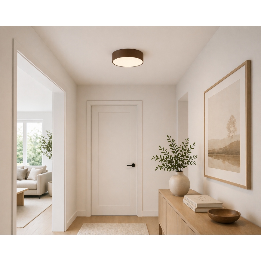 Argon 7297 - Lampa sufitowa DARLINGOS 2xE27/15W/230V śr. 35 cm brązowa