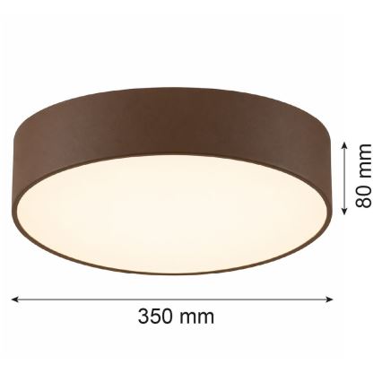 Argon 7297 - Lampa sufitowa DARLINGOS 2xE27/15W/230V śr. 35 cm brązowa