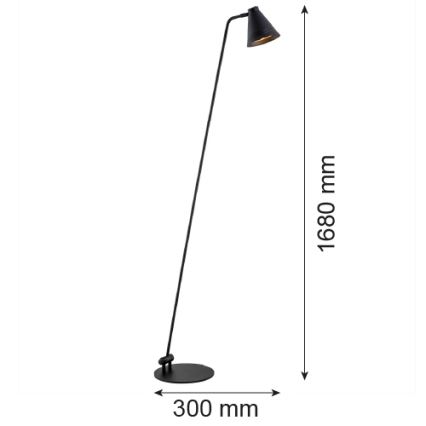 Argon 8003 - Lampa podłogowa AVALONE 1xE27/15W/230V czarny