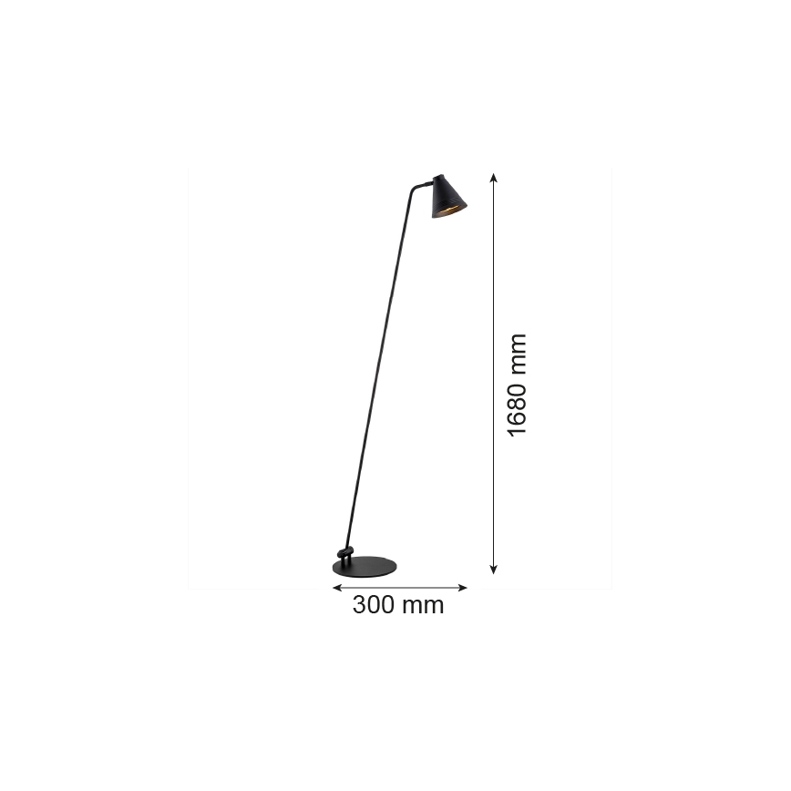 Argon 8003 - Lampa podłogowa AVALONE 1xE27/15W/230V czarny