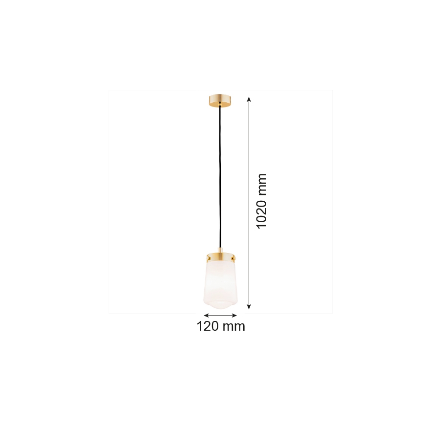 Argon 8004 - Żyrandol na lince PASADENA 1xE27/15W/230V złoty/biały
