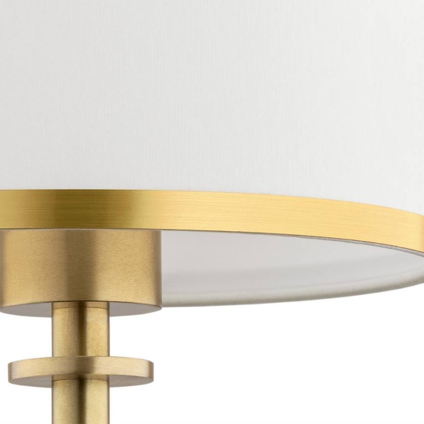 Argon 8029 - Lampa stołowa ABBANO 1xE27/15W/230V mosiądz/biały