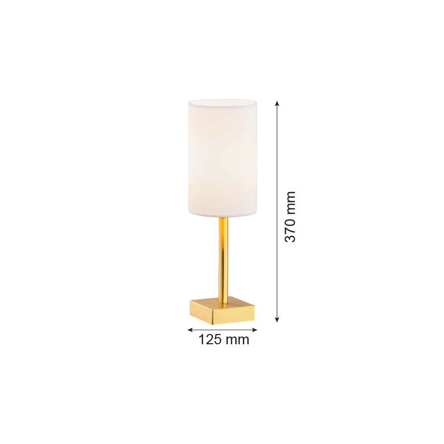 Argon 8030 - Lampa stołowa ABRUZZO 1xE14/7W/230V mosiądz/biały