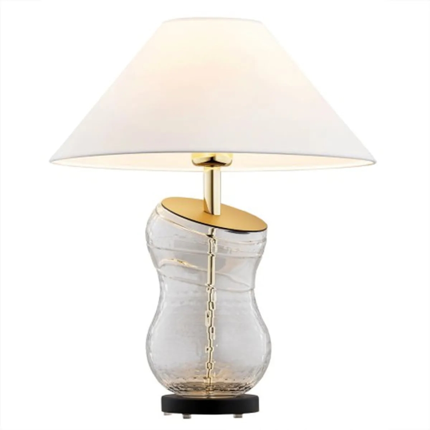 Argon 8036 - Lampa stołowa VENETO 1xE27/15W/230V biały/mosiądz/czarny