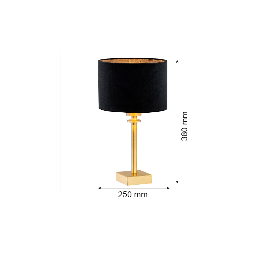 Argon 8049 - Lampa stołowa ABBANO 1xE27/15W/230V mosiądz/czarny