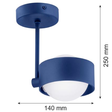 Argon 8062 - Żyrandol na drążku MASSIMO PLUS 1xG9/6W/230V niebieski