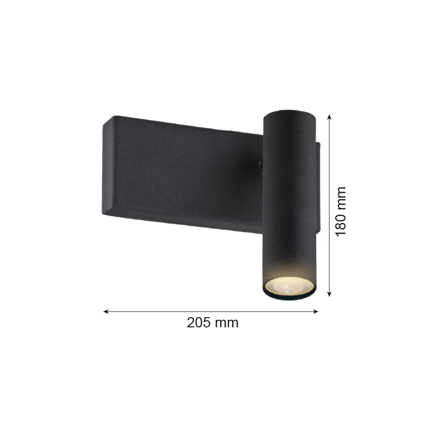 Argon 8065 - Kinkiet punktowy ETNA 1xG9/6W/230V czarny