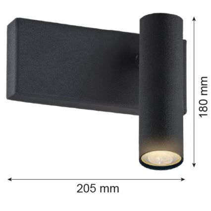 Argon 8065 - Kinkiet punktowy ETNA PLUS 1xG9/6W/230V czarny