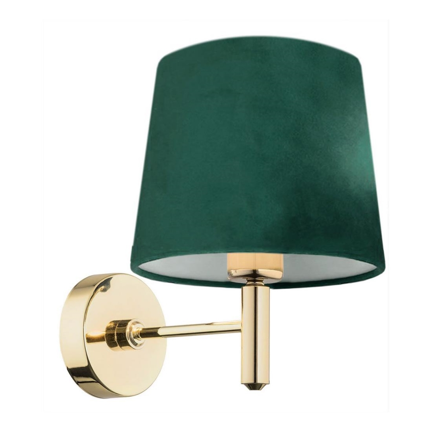 Argon 8105 - Lampa ścienna PONTE 1xE27/15W/230V zielona/mosiądz