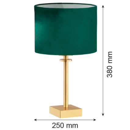 Argon 8106 - Lampa stołowa ABBANO 1xE27/15W/230V mosiądz/zielony