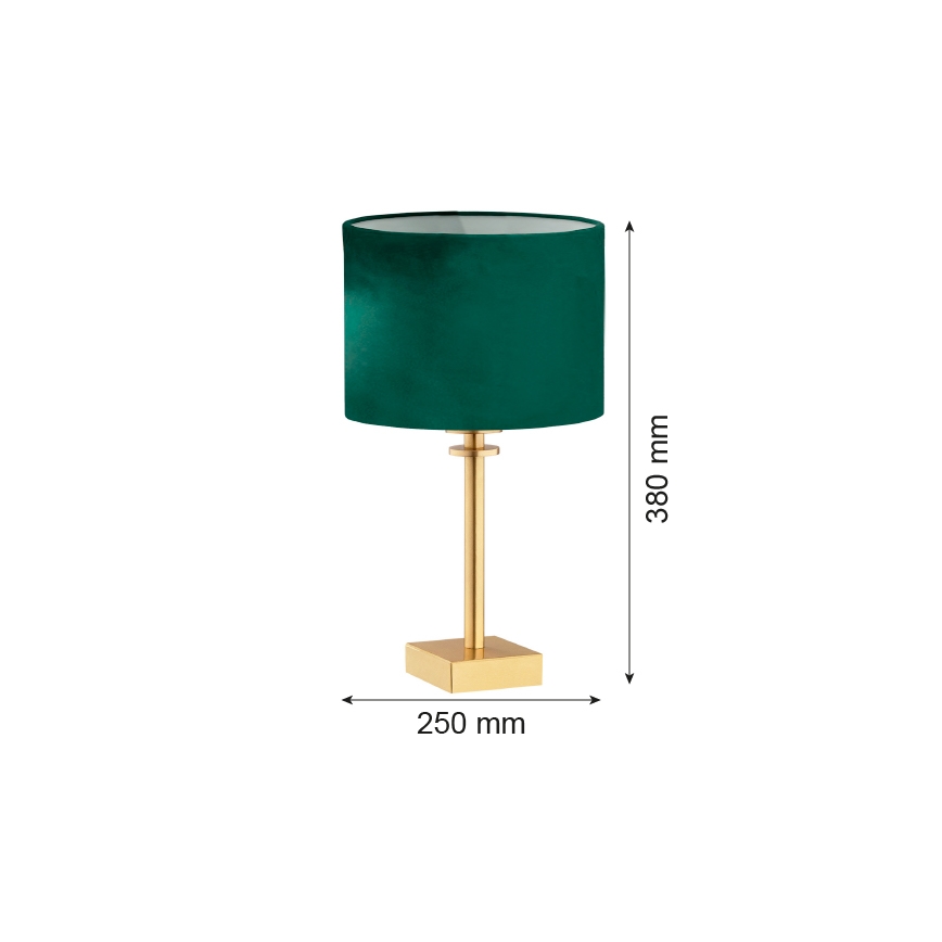 Argon 8106 - Lampa stołowa ABBANO 1xE27/15W/230V mosiądz/zielony