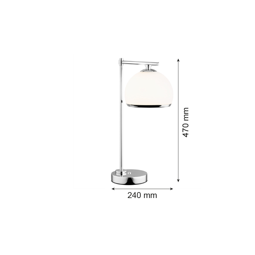 Argon 8121 -  Lampa stołowa MARBELLA 1xE27/15W/230V chrom błyszczący