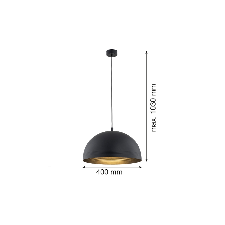 Argon 8242 - Żyrandol na lince BONITA 1xE27/15W/230V czarne